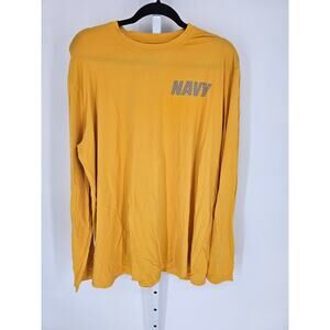 New Balance Men's Yellow Meryl Nylon Blend Navy Long Sleeve T-Shirt Size XL